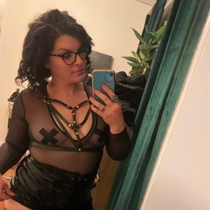 Mariemur Lina Leather Green Harness, Size XL